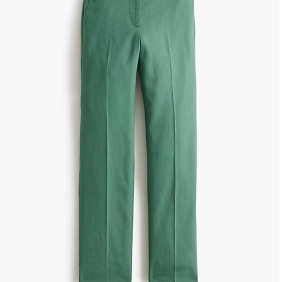 J.Crew Kallie Straight-Leg Stretch Linen Pants – Green - **Brand New** - Picture 3 of 3